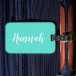 Roligt för Coola för anpassad namn för Trendig per Bagagebricka<br><div class="desc">Anpassa den här roligten,  trendigets calligraphy-bagagetapp med ditt namn! Det här är myntversionen av grönten. Underbar för sommarsemestern,  möhippor,  sommarläger eller påsklov!</div>