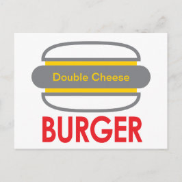 Roligt för dubbla av ostar Burger-ikonen Vykort