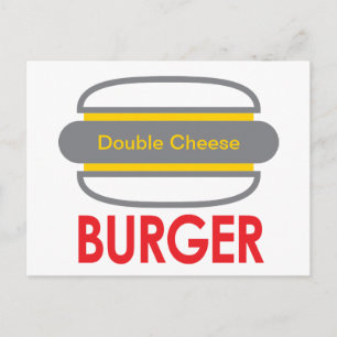 Roligt för dubbla av ostar Burger-ikonen Vykort