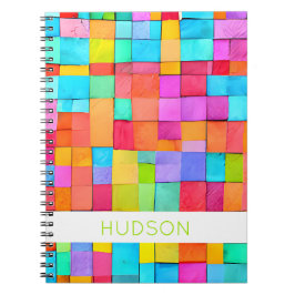 Roligt för färgstark Abstrakt av NAMN School Home Anteckningsbok