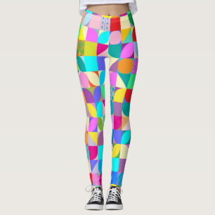 Roligt för färgstark geometrisk Abstrakt Grafisk C Leggings