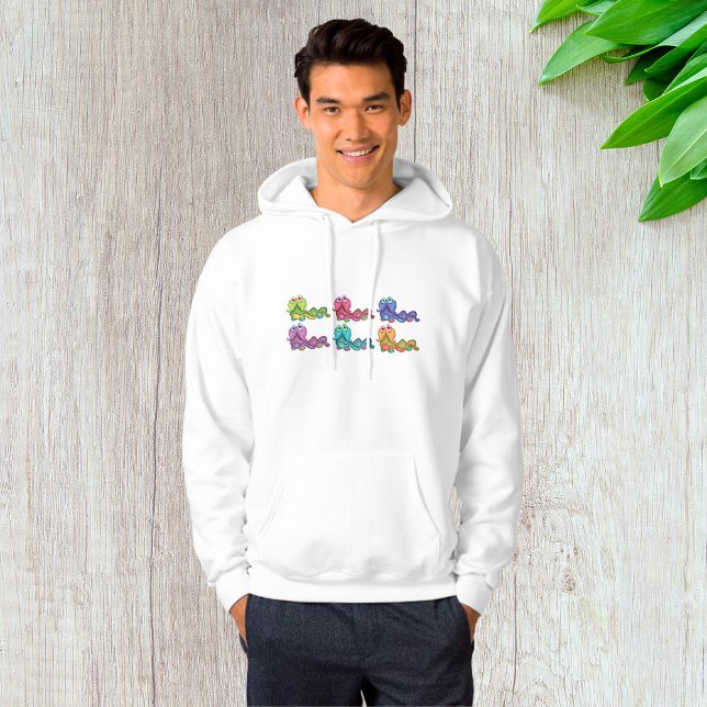Roligt för färgstarka vattenpelartecken Vitaktig Hoodie (Skapare uppladdad)