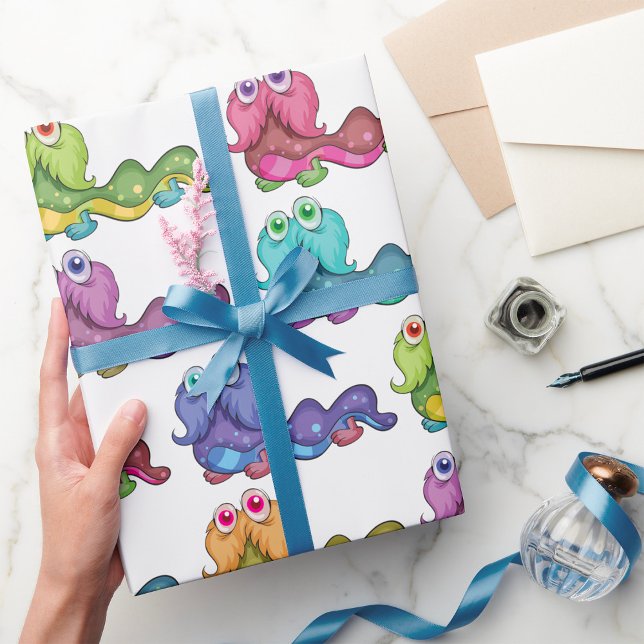 Roligt för färgstarka vattenpelartecken Vitaktig Presentpapper (Skapare uppladdad)