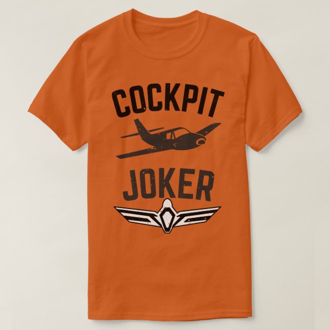 Roligt för flygplansnavigering i cockpit t shirt (Design framsida)