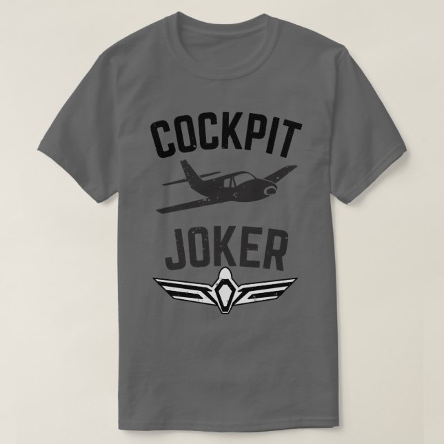 Roligt för flygplansnavigering i cockpit t shirt (Design framsida)
