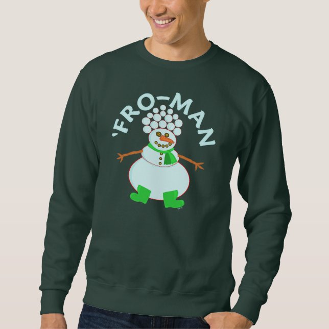 Roligt 'för ful jultröja för snögubbe sweatshirt (Framsida)