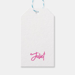 Roligt för handskriftsfärgning av NAMN färgfläckig Presentetikett