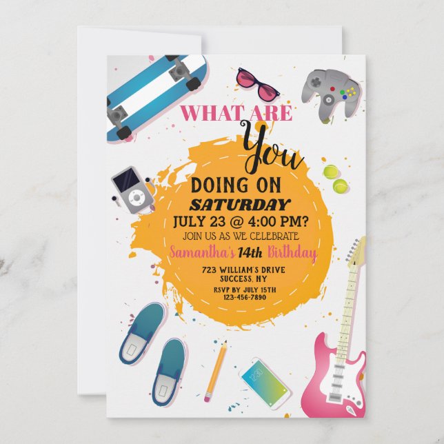 Roligt för inbjudan till unga (Framsida)