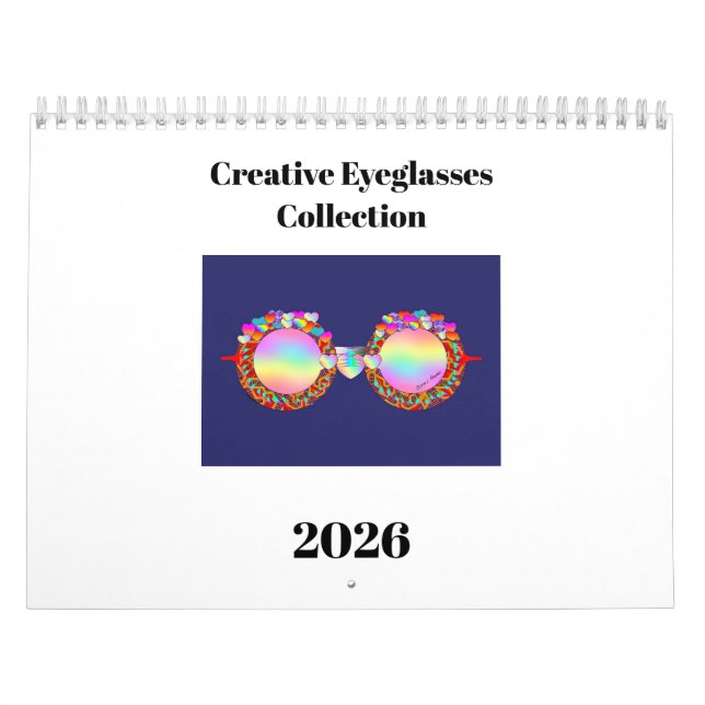 Roligt för kreativ Eyeglasses Collection Kalender (Omslag)