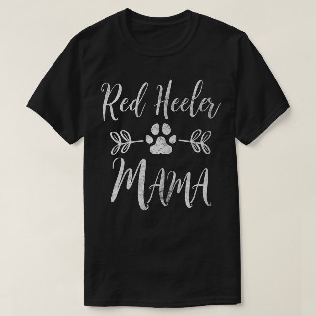 Roligt för kvinnliga rödHeeler Mamma Cattle Hund ä T Shirt (Design framsida)