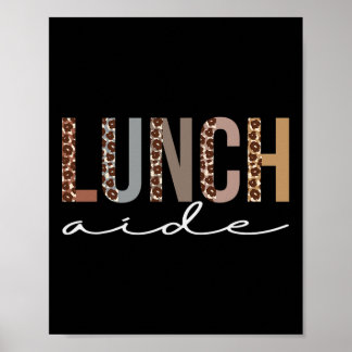 Roligt för kvinnors leopardbedömning av Lunch Aide Poster
