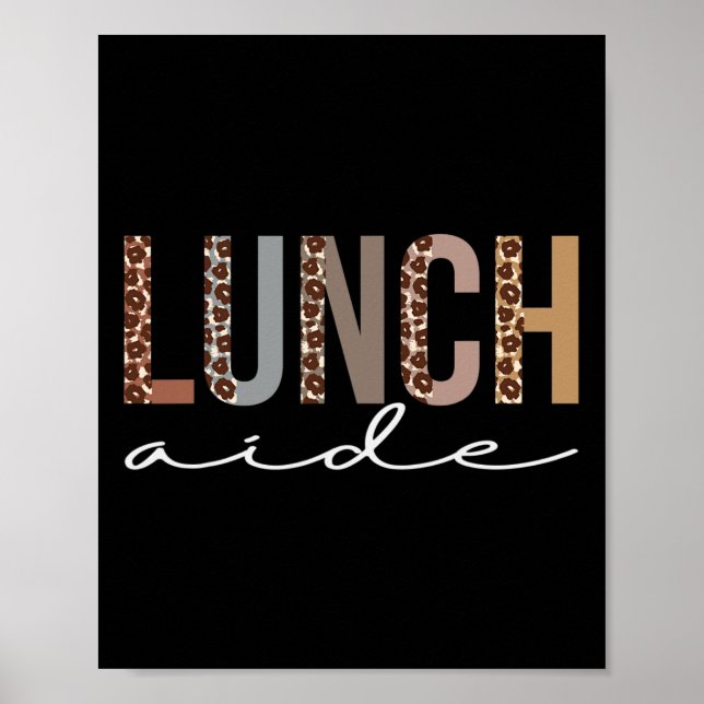 Roligt för kvinnors leopardbedömning av Lunch Aide Poster (Framsidan)