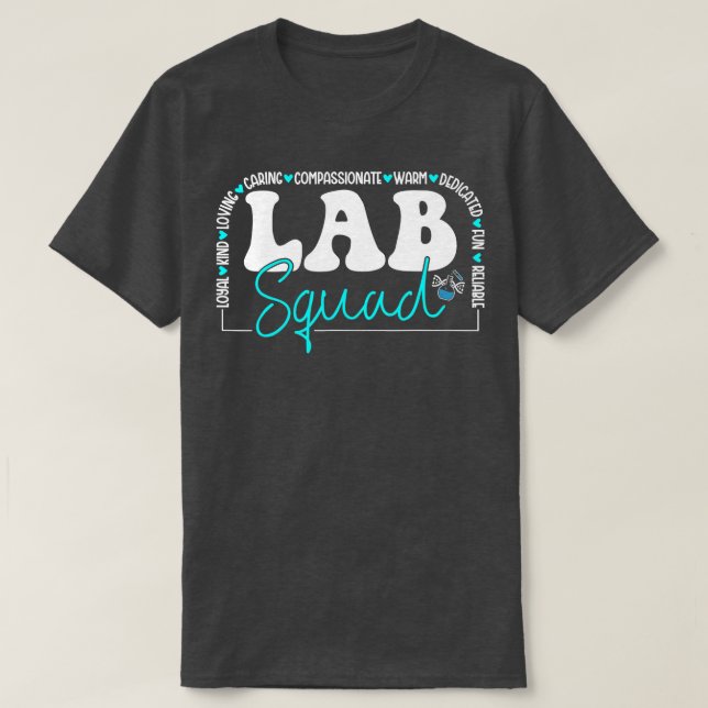 roligt för laboratorietekniker för labbtrupp t shirt (Design framsida)