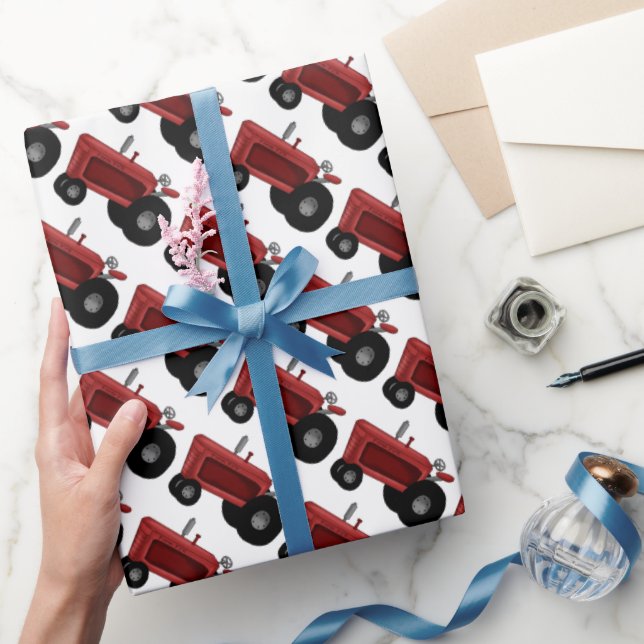 Roligt för land-traktorer papper inslagning av  presentpapper (Gåvor)
