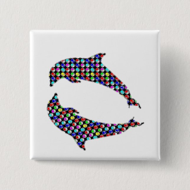 ROLIGT för lek NVN97 NavINjoshi för DELFINfiskdjur Knapp (Framsida)