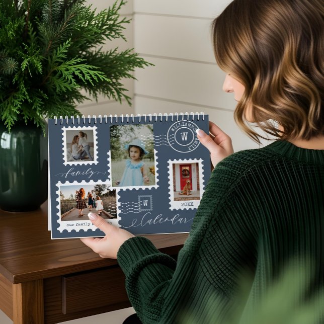 Roligt för leverans av Family Photo Memories-lever Kalender (Family Photo Memories Fun Delivery Postage Stamps Calendar)