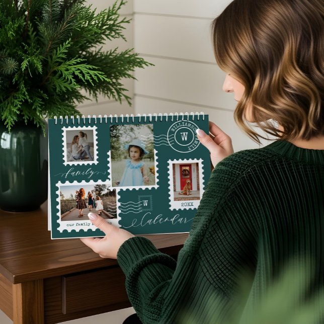 Roligt för leverans av Family Photo Memories-lever Kalender (Family Photo Memories Fun Delivery Postage Stamps Calendar)