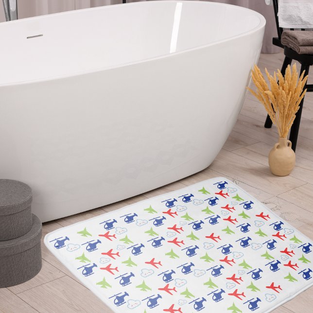 Roligt för ljuddämpare (Cute Colororage Airplan &  Badrumsmatta (Skapare uppladdad)