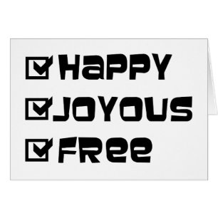Roligt för lycklig Joyous Free Slogan-citattecken, Hälsningskort