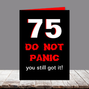 Roligt för manar 75:efödelsedagkort kort