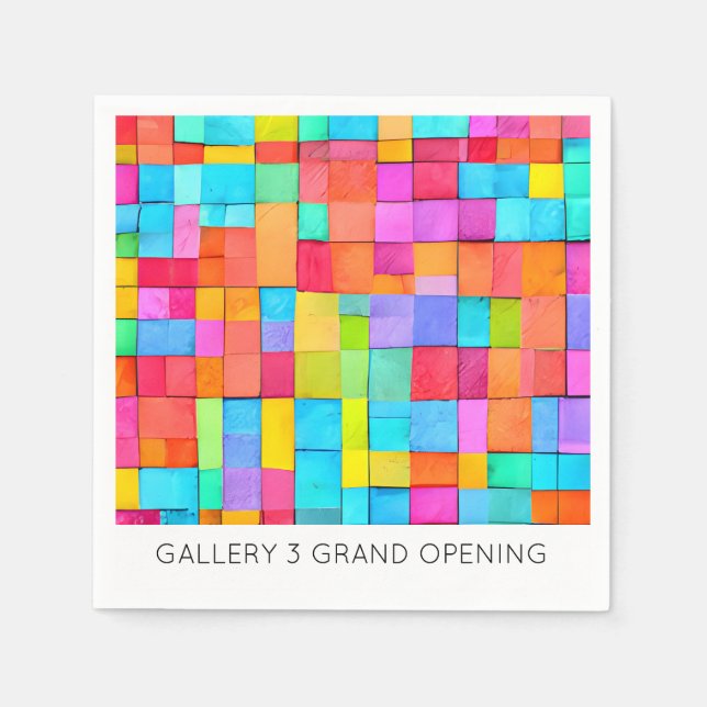 Roligt för modern Abstrakt Art Colorful Text Pappersservett (Framsidan)