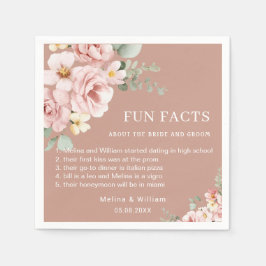 Roligt för modern Rosa Blommigt i Bröllop Pappersservett