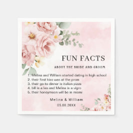 Roligt för modern Rosa Blommigt i Bröllop Pappersservett