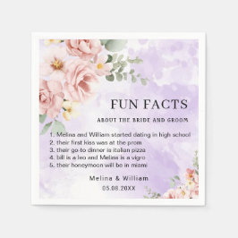 Roligt för modern Rosa Blommigt i Bröllop Pappersservett