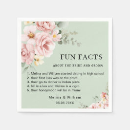 Roligt för modern Rosa Blommigt i Bröllop Pappersservett