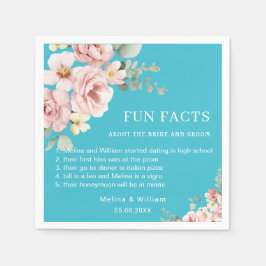 Roligt för modern Rosa Blommigt i Bröllop Pappersservett