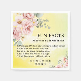 Roligt för modern Rosa Blommigt i Bröllop Pappersservett