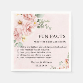 Roligt för modern Rosa Blommigt i Bröllop Pappersservett