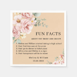 Roligt för modern Rosa Blommigt i Bröllop Pappersservett