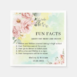 Roligt för modern Rosa Blommigt i Bröllop Pappersservett