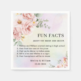 Roligt för modern Rosa Blommigt i Bröllop Pappersservett