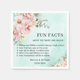 Roligt för modern Rosa Blommigt i Bröllop Pappersservett