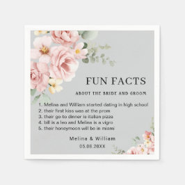 Roligt för modern Rosa Blommigt i Bröllop Pappersservett