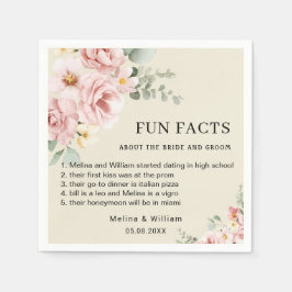 Roligt för modern Rosa Blommigt i Bröllop Pappersservett