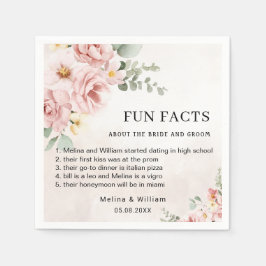 Roligt för modern Rosa Blommigt i Bröllop Pappersservett