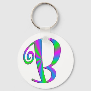 Roligt för Monogrambrev B Nyckelring