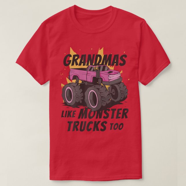 Roligt för mormor från kvinnans farmor, monster la t shirt (Design framsida)