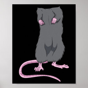 Roligt för mus utan överkant Halloween Råtta Brödt Poster
