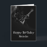 Roligt för musiker för kort<br><div class="desc">Födelsedaghälsningkortet med stenmusiker som ska skräddarsy eller personifieras med deras namn för musiker med roligt vaggar du,  inre text</div>