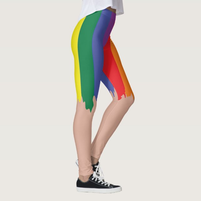 Roligt för Pridet Köra Noveltyn Färg Leggings (Höger)