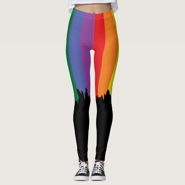 Roligt för Pridet Köra Noveltyn Färg Leggings (Framsida)