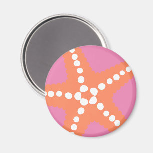 Roligt för Rosa av Orange i havsbottnen Magnet