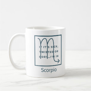 Roligt för Scorpio Zodiac-tecken - citat blått tex Kaffemugg