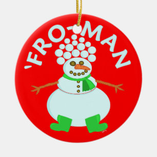 Roligt 'för snögubbejul julgransprydnad keramik