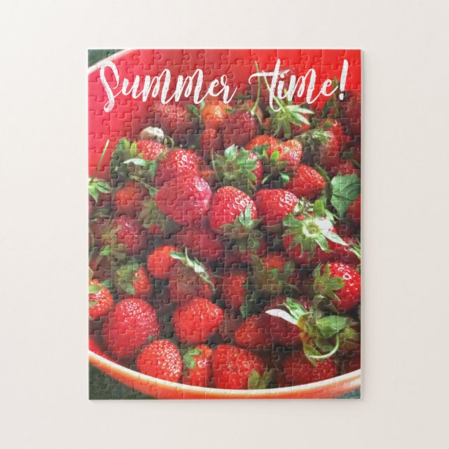 Roligt för sommarfotografi av blåbär pussel (Vertikal)