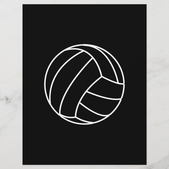 Roligt för sommarstrand i BLACK & WHITE VOLLEYBALL Reklamblad (Framsidan)
